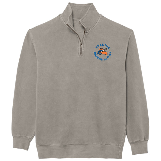 HHH 1/4 Zip Sweatshirt in Washed Navy and Cement