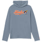 Hooded Tee in Blue and Heathered Graphite